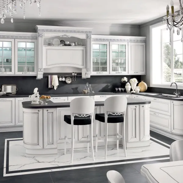 BUCĂTĂRIE DOLCEVITA LACCATO BIANCO OPACO ARGENTO - imaginea principala
