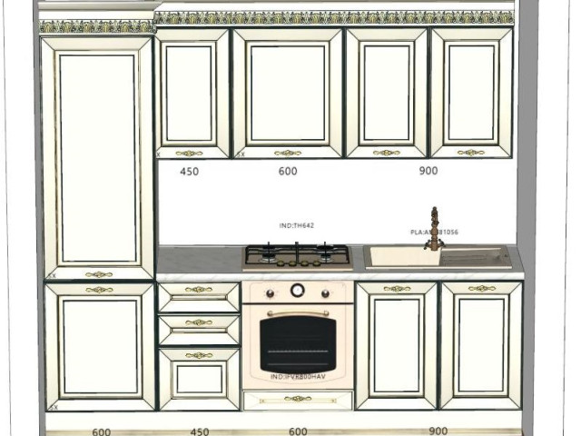 BUCĂTĂRIE DOLCEVITA LACCATO AVORIO OPACO ORO